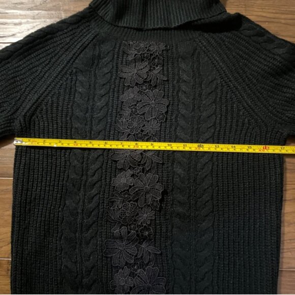 RW&CO turtleneck sweater balloon sleeves black size XS - Picture 7 of 9